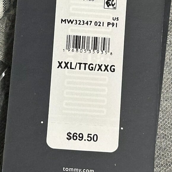 Tommy Hilfiger Men's Polo Shirt Size XL-3XL Heather Gray Slim Fit Stretch Fabric - Picture 9 of 10